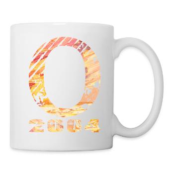 O 2004 Name Geburtsjahr Geschenk - Tasse - Weiß - Rechts