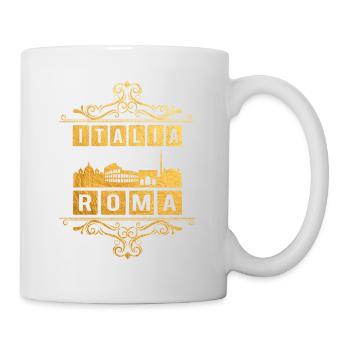 Rome Roma Italy City Skyline Ornament Gold Love - Mug - white - Right
