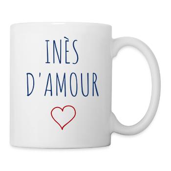 INÈS D'AMOUR - COEUR - Mug blanc - blanc - Droite