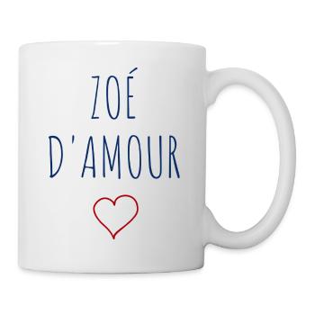 ZOÉ D'AMOUR - COEUR - Mug blanc - blanc - Droite