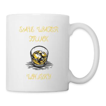 SAVE WATER TRINK WHISKY - Tasse - Weiß - Rechts