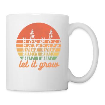 Wachstum, Frühling, Nachhaltigkeit, retro - Tasse - Weiß - Rechts
