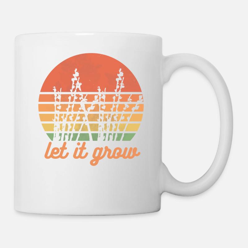 Croissance, Printemps, Durabilité, rétro - Mug blanc - blanc