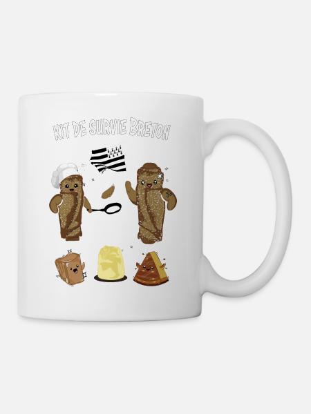 kit de survie breton - Mug blanc - blanc