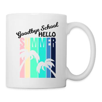 Goodbye School Hello Summer | Last day of school - Mug - white - Right