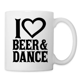 Bière et danse Amour - Mug blanc - blanc - Droite