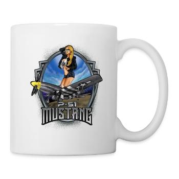 P-51 Airforce Pilot Gift - Tasse - Weiß - Rechts