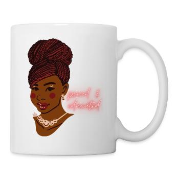 beautiful black woman proud & educated with braids - Tasse - Weiß - Rechts