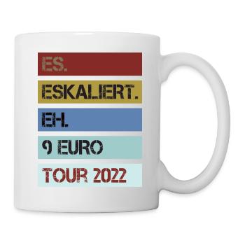 es eskaliert eh 9 Euro Tour 2022 - cooles Design - Tasse - Weiß - Rechts