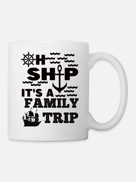 Family ship trip - Tasse - Weiß