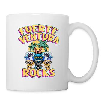 Fuerteventura Sommer Sonne Strand Palmen Totenkopf - Tasse - Weiß - Rechts