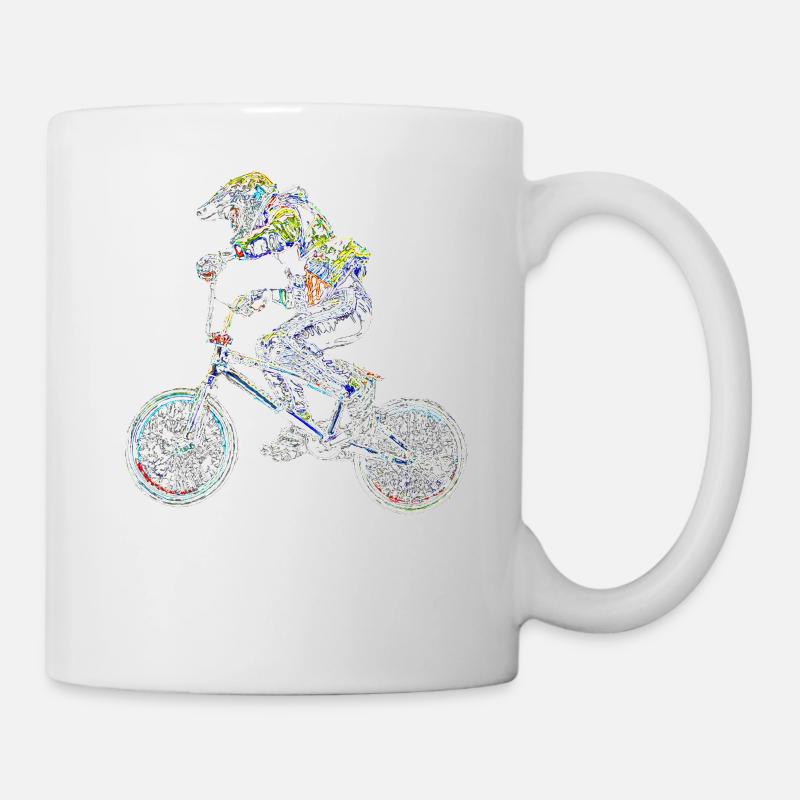 bmx race racing vtt motocross - Mug blanc - blanc