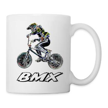 BMX Rennsport - Tasse - Weiß - Rechts