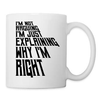 Je ne discute pas - Mug blanc - blanc - Droite