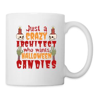 Creepy funny Halloween saying architect - Mug - white - Right