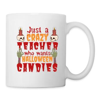Creepy Funny Halloween Saying Teacher - Mug - white - Right