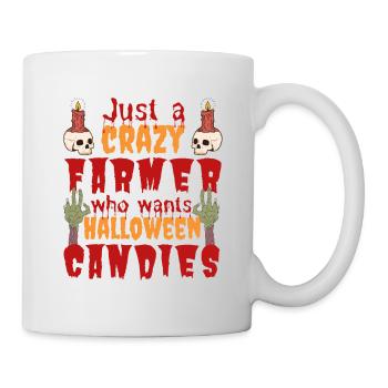 Creepy Funny Halloween Saying Farmer Farmer - Mug - white - Right