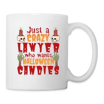 Creepy funny Halloween saying lawyer - Mug - white - Right