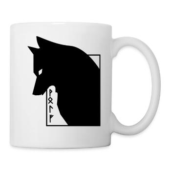 Einsamer Wolf - Tasse - Weiß - Rechts