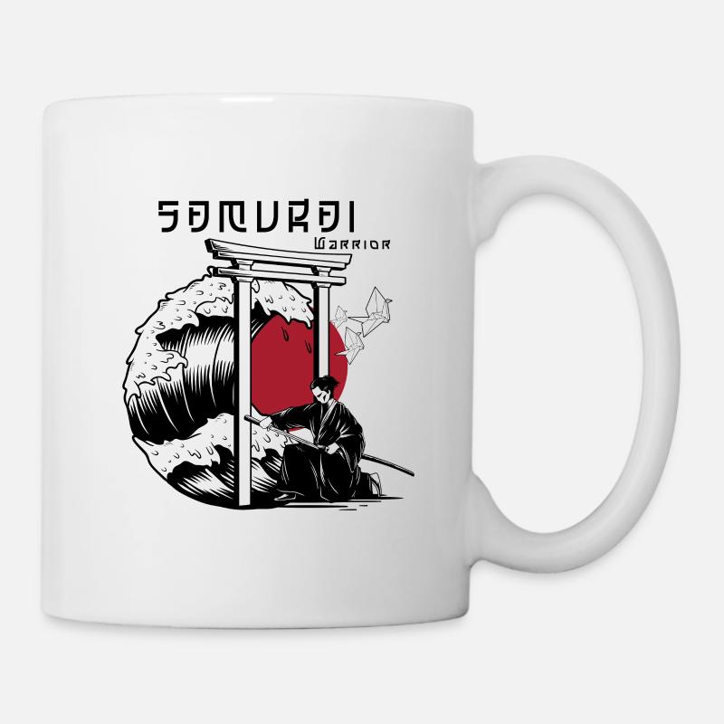 Samouraï contre vague - Mug blanc - blanc