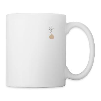 Blume in Vase - Tasse - Weiß - Rechts