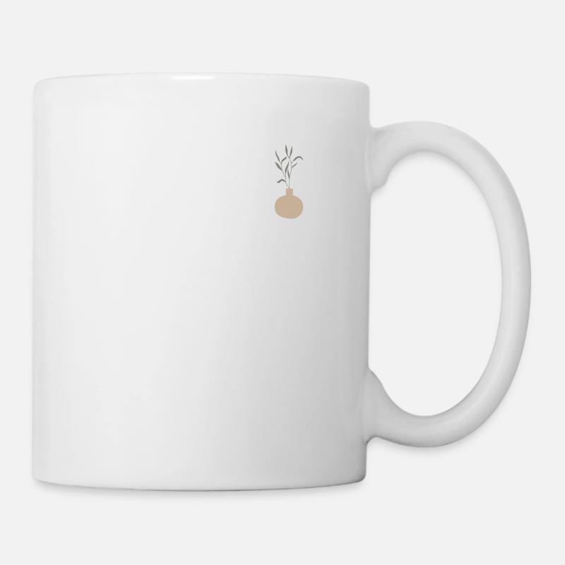 Blume in Vase - Tasse - Weiß