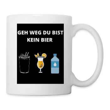 Bier spruch T-Shirt - Tasse - Weiß - Rechts