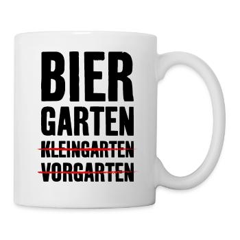 BIER SAUFEN BIERGARTEN BIERSHIRT - Tasse - Weiß - Rechts