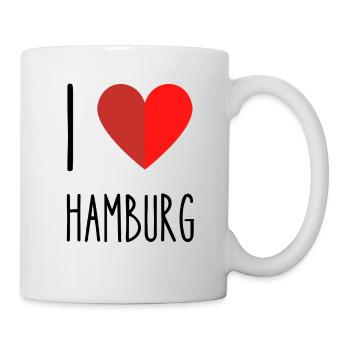 I love Hamburg - Tasse - Weiß - Rechts