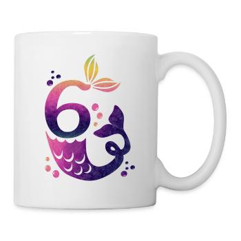 6 Sirène d’anniversaire - Mug blanc - blanc - Droite