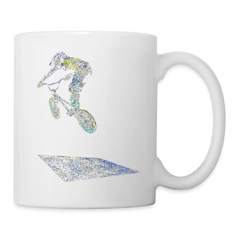 BMX Race Racing Mountainbike Motocross - Tasse - Weiß - Rechts