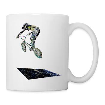 BMX Rennsport - Tasse - Weiß - Rechts