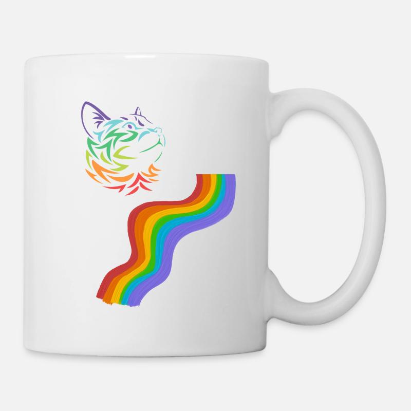 Cat Rainbow - Mug - white