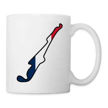 France Race Track with Flag - Mug - white - Right