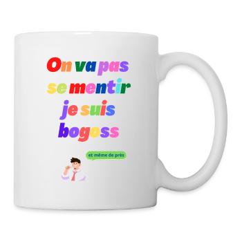 On va pas se mentir je suis bogoss et même de près - Mug blanc - blanc - Droite