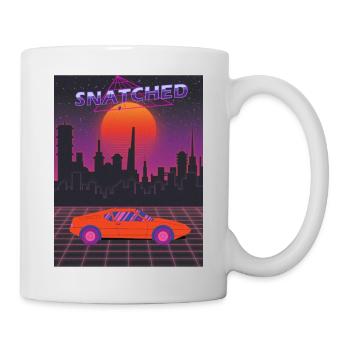 Red and Purple Aesthetic Modern Futuristic Snatche - Mug - white - Right