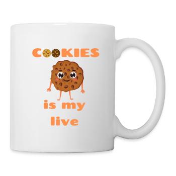 Cookies sind mein Leben - Tasse - Weiß - Rechts