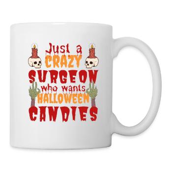 Gruselig lustig Halloween Spruch Chirurg - Tasse - Weiß - Rechts