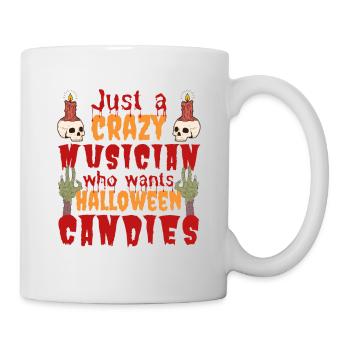 Creepy funny Halloween saying musician - Mug - white - Right