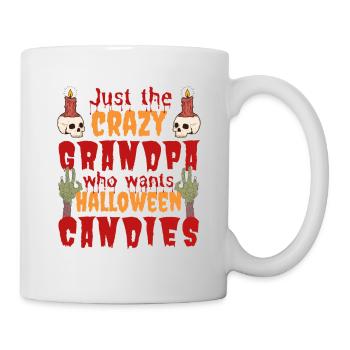Creepy funny Halloween saying Grandpa - Mug - white - Right