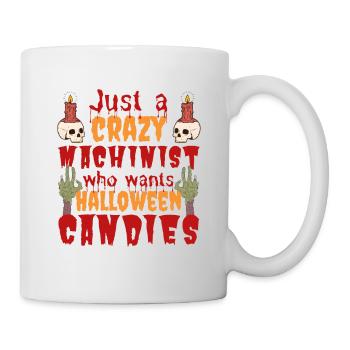 Creepy funny Halloween saying machinist - Mug - white - Right