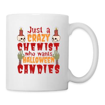 Effrayant drôle Halloween disant chimiste - Mug blanc - blanc - Droite