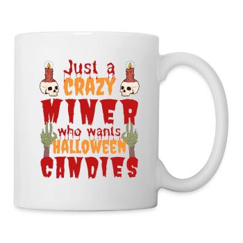 Effrayant drôle Halloween disant mineurs - Mug blanc - blanc - Droite