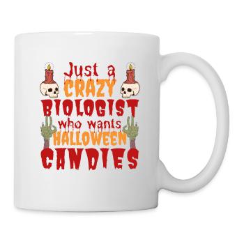 Creepy drôle Halloween disant biologiste - Mug blanc - blanc - Droite