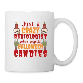 Creepy funny Halloween saying radiologist - Mug - white - Right