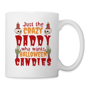 Creepy Funny Halloween Saying Papa Father - Mug - white - Right