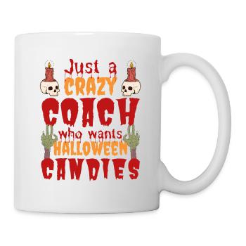 Creepy funny Halloween saying trainer - Mug - white - Right