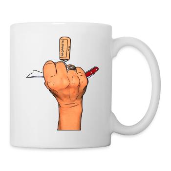 Bad Girl und ihr Korkenzieher - Tasse - Weiß - Rechts