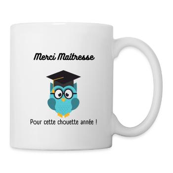 Cadeau merci maîtresse - Mug blanc - blanc - Droite