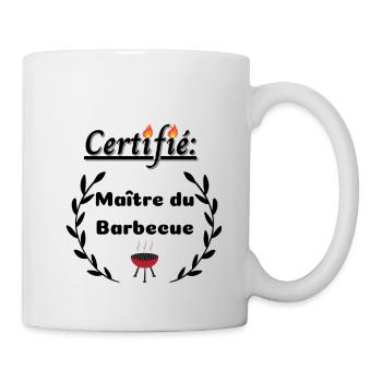 Certifié : Maître du Barbecue - Mug blanc - blanc - Droite